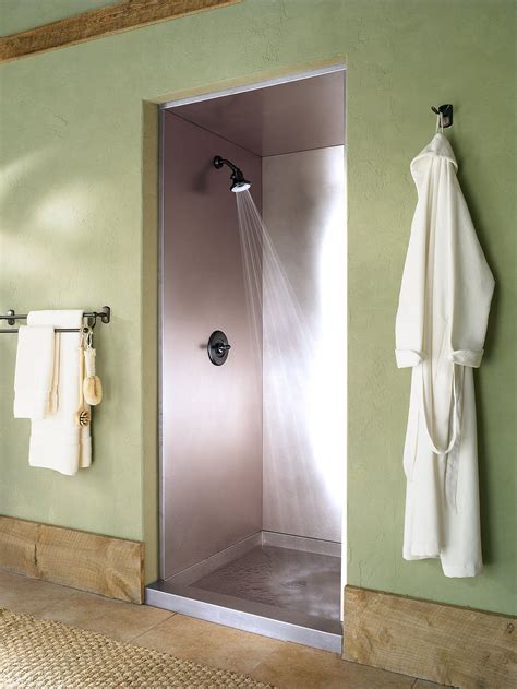 shower enclosures stainless steel|stainless steel shower wall surround.